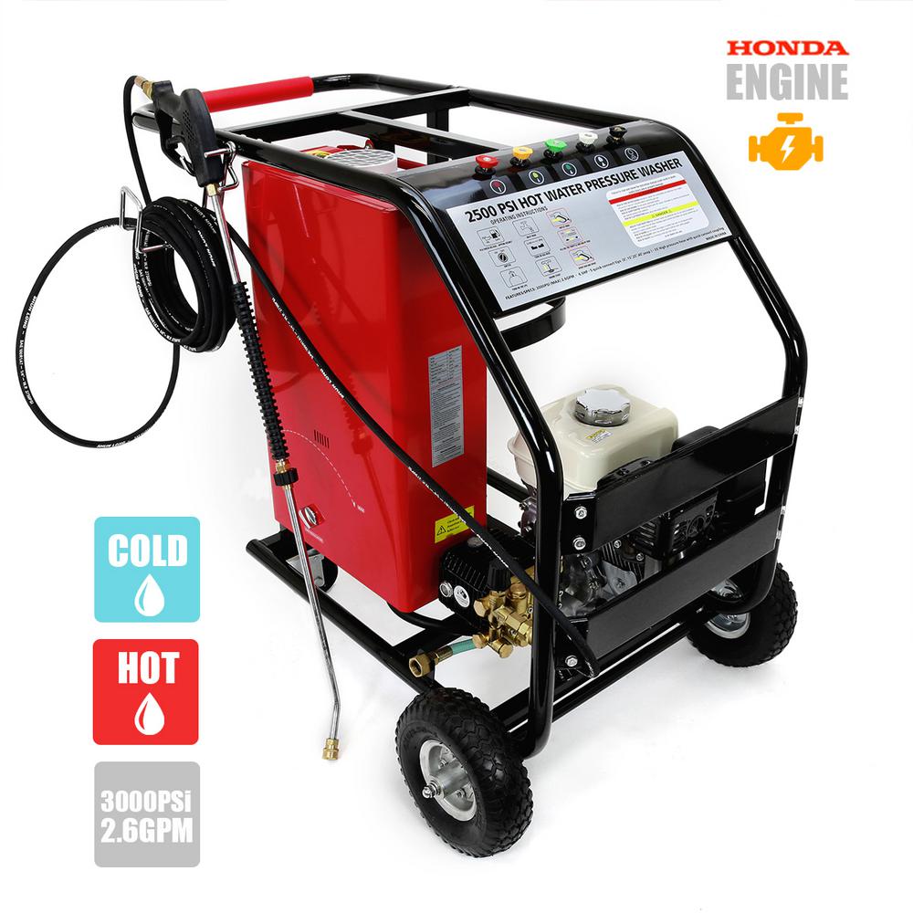 2500 PSI 2.6 GPM Gas Pressure Washer Powered by Honda61076 The Home