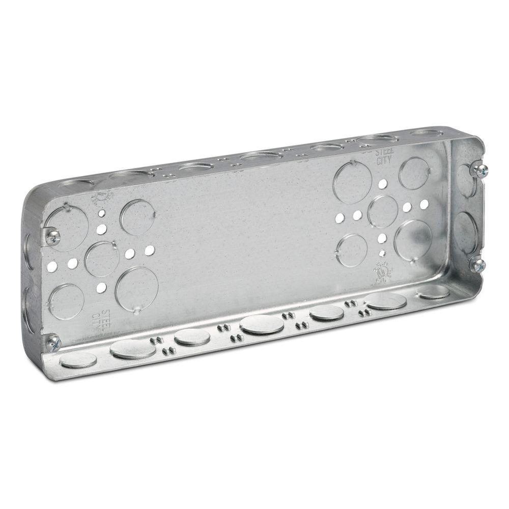 5Gang 85 cu. in. PreGalvanized Steel Gang Box5G 1/2 3/4 The Home Depot