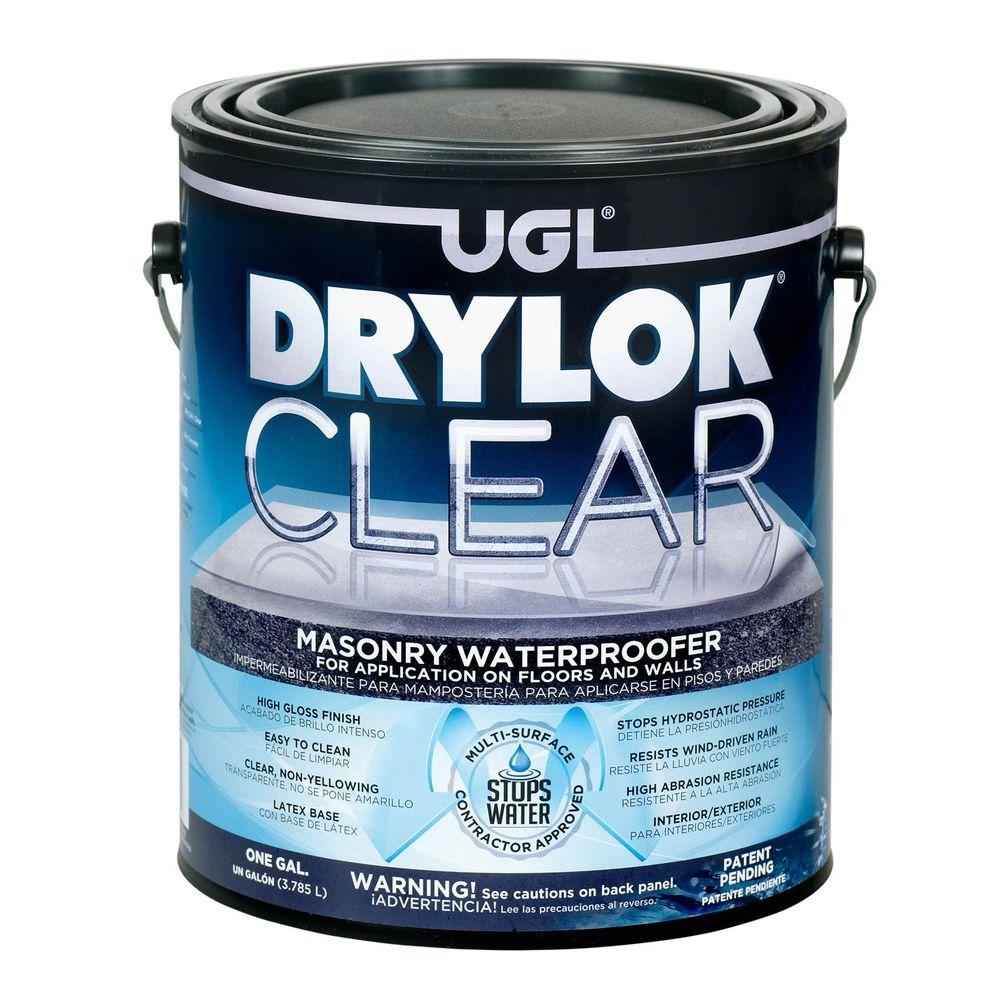 DRYLOK 1 Gal Clear Masonry Waterproofer 20913 The Home Depot   Clear Drylok Concrete Wall Paint 20913 64 1000 