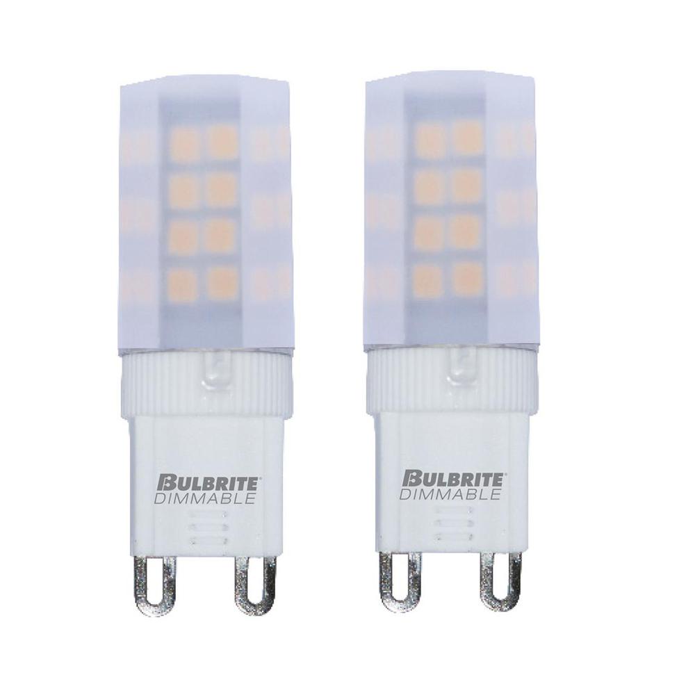 G9 2 Led Bulbs Light The Home Depot 35 Watt Equivalent T4 Dimmable Bi Pin G9 Led Light Bulb Soft