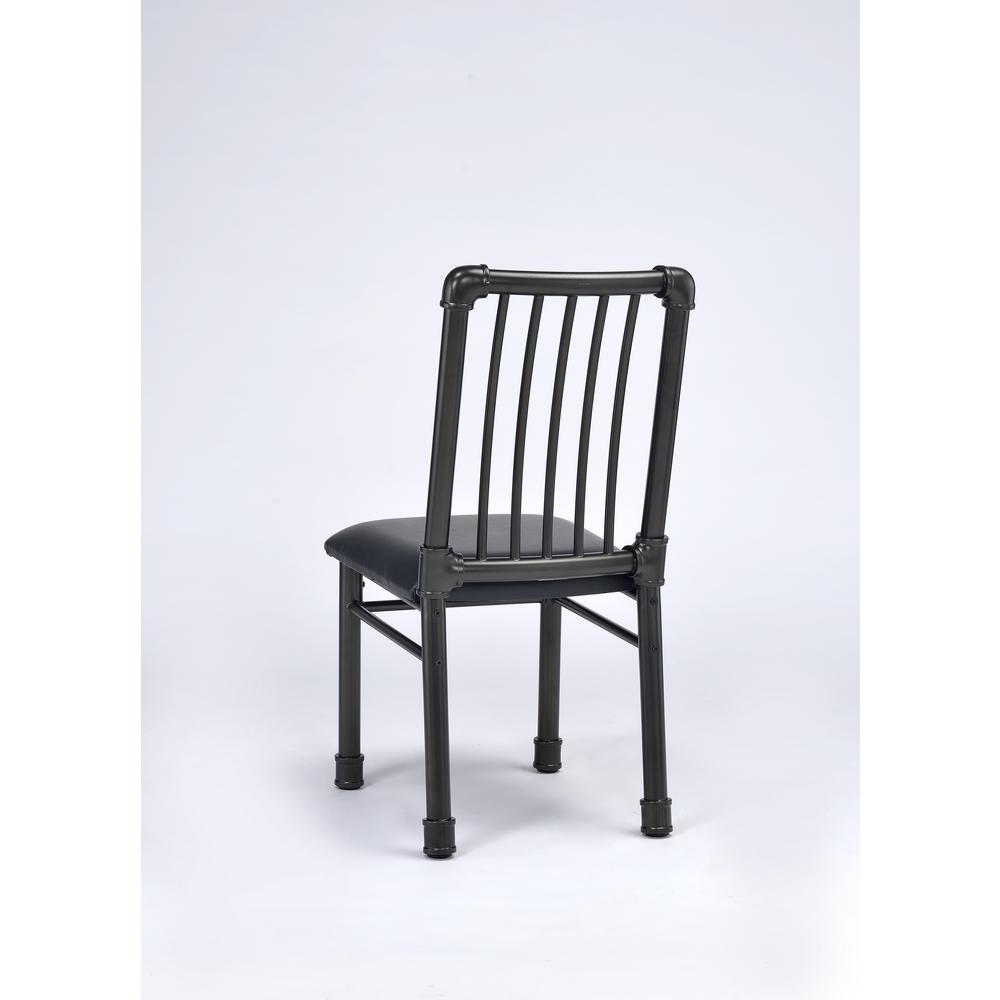 acme furniture caitlin black metal dining chair set of 272037  the home  depot