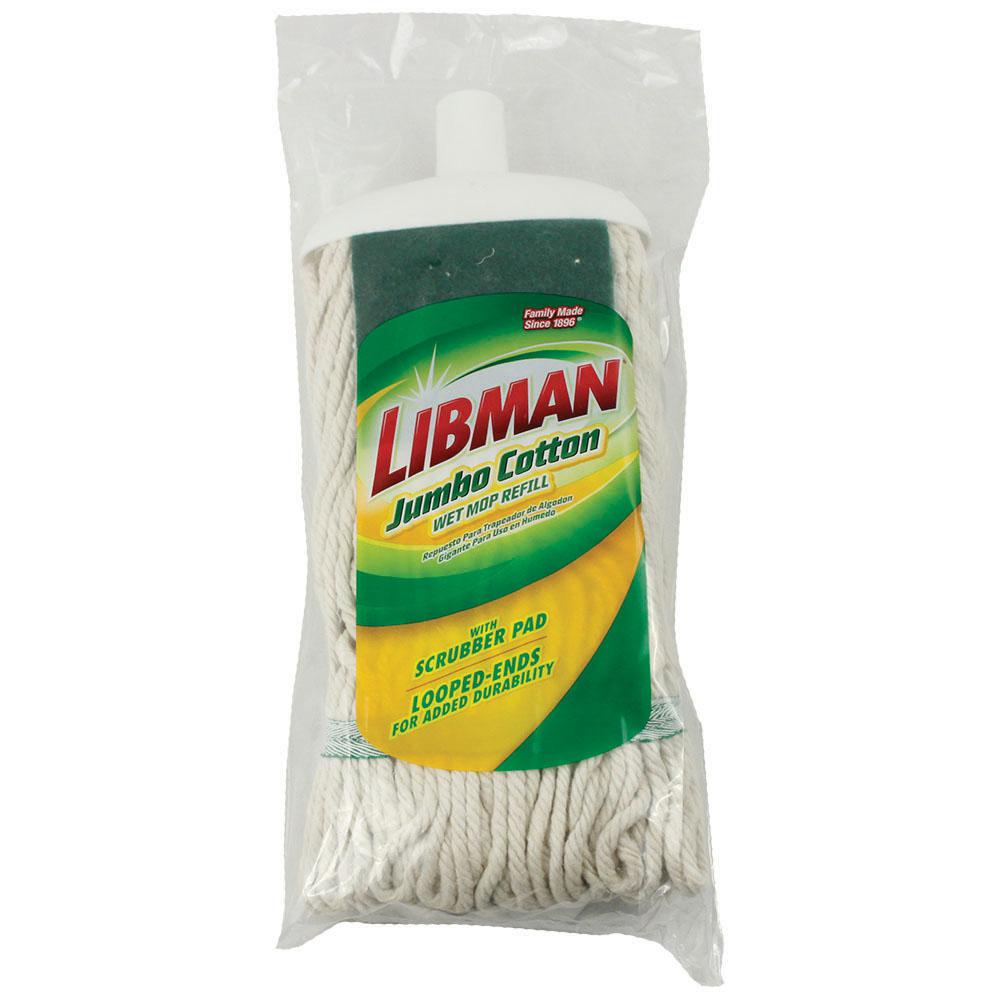 Libman Jumbo Cotton Wet Mop Refill130 The Home Depot