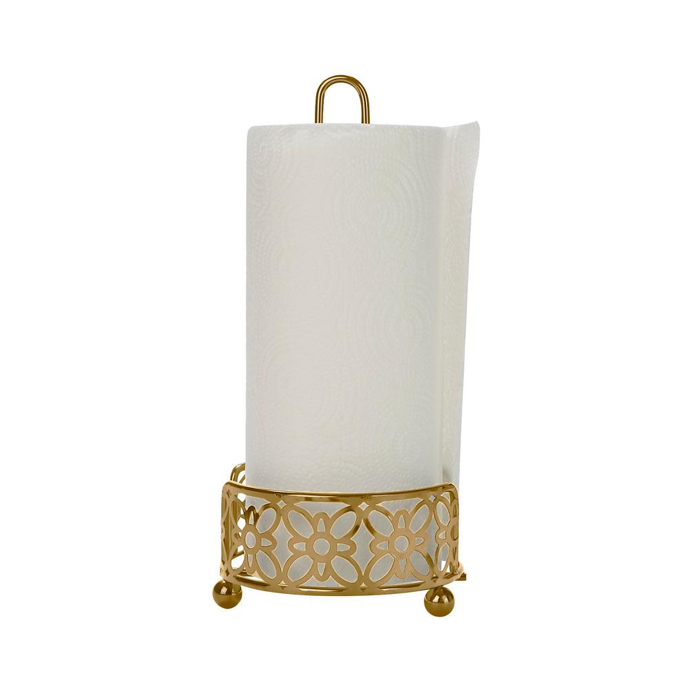 Gold Paper Towel Holders Countertop Storage The Home Depot