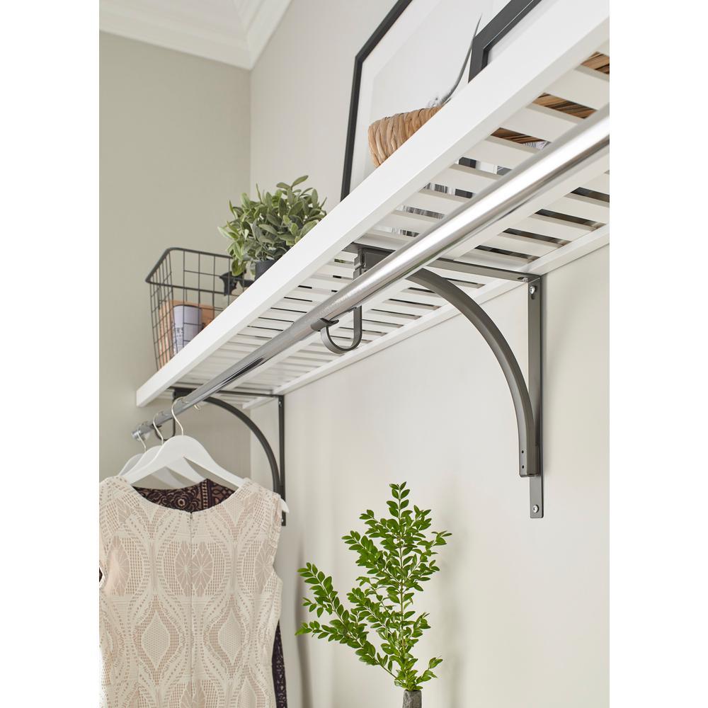 ClosetMaid 12 in. x 48 in. Ventilated Wood Shelf Kit in White-1367