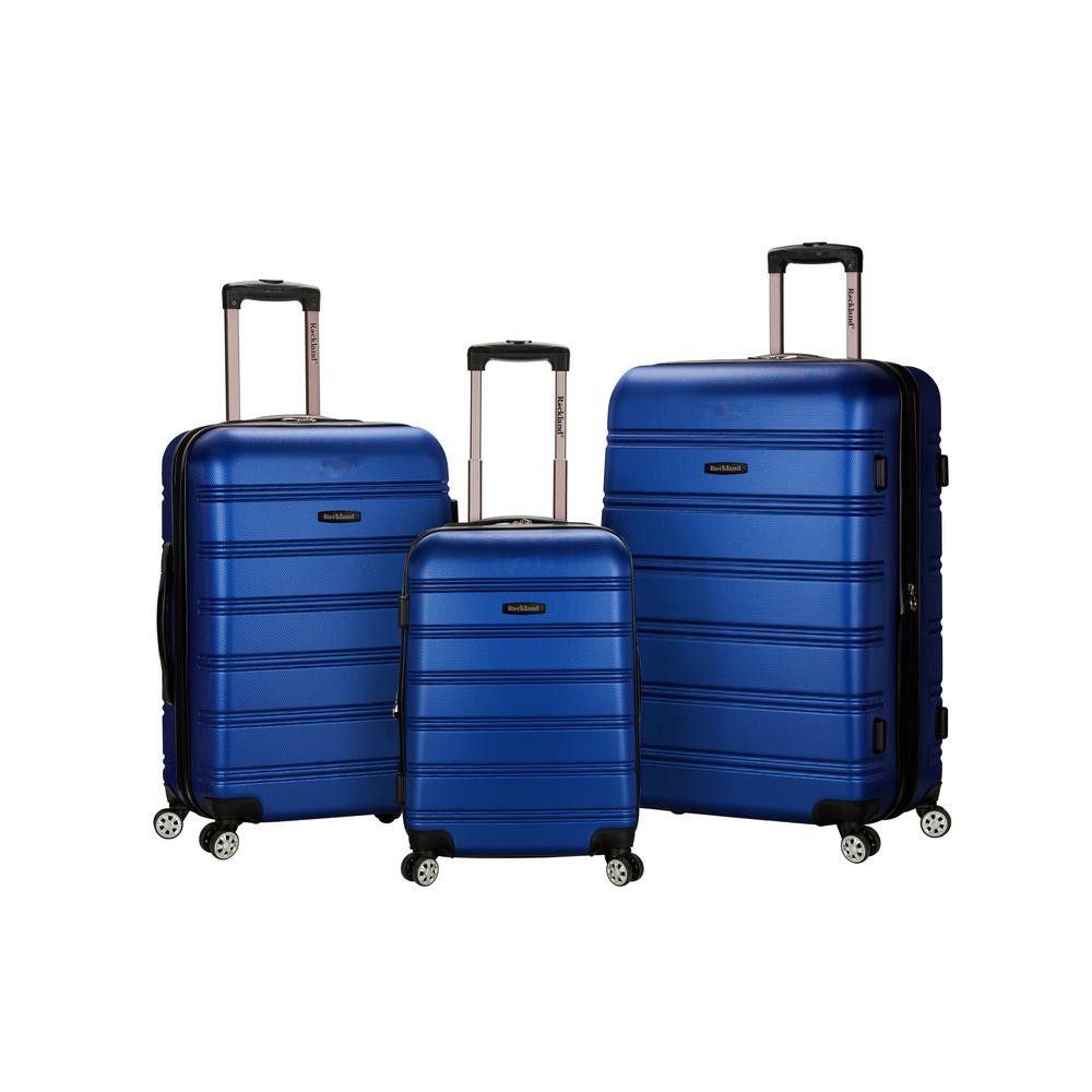 Rockland Rockland Melbourne 3-Piece Hardside Spinner Luggage Set, Blue ...