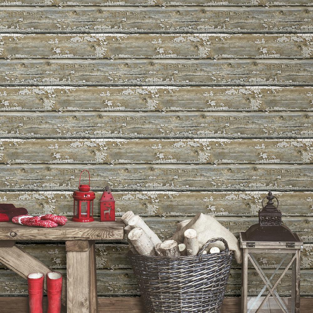 NuWallpaper Planks Peel and Stick Wallpaper SampleNU2674SAM The Home