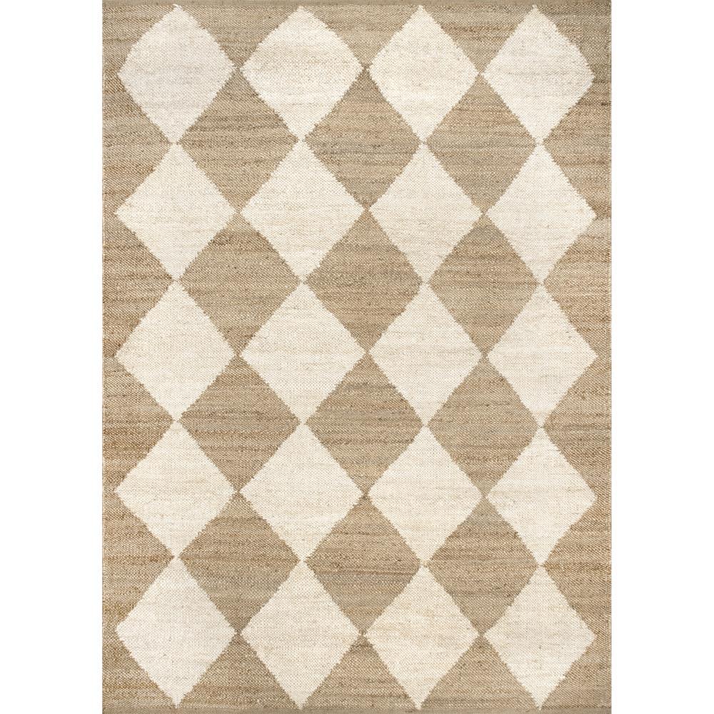 nuLOOM Maxwelle Diamond Trellis Natural 5 ft. x 8 ft. Indoor Area Rug ...