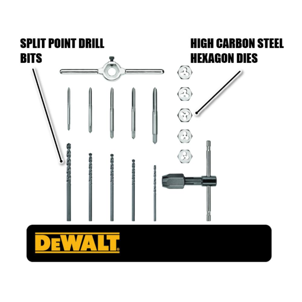 Dewalt Fractional Tap And Set 17 Piece Dwa1451 The Home Depot Dewalt Fractional Tap And Set 17 Piece Dwa1451 The Home Depot