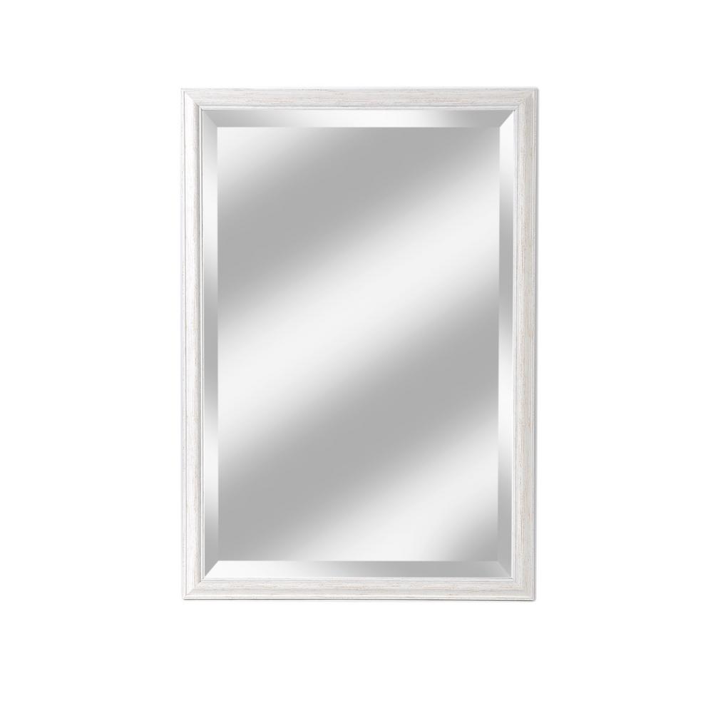 Alpine Art Mirror Savannah Brushed White Beveled