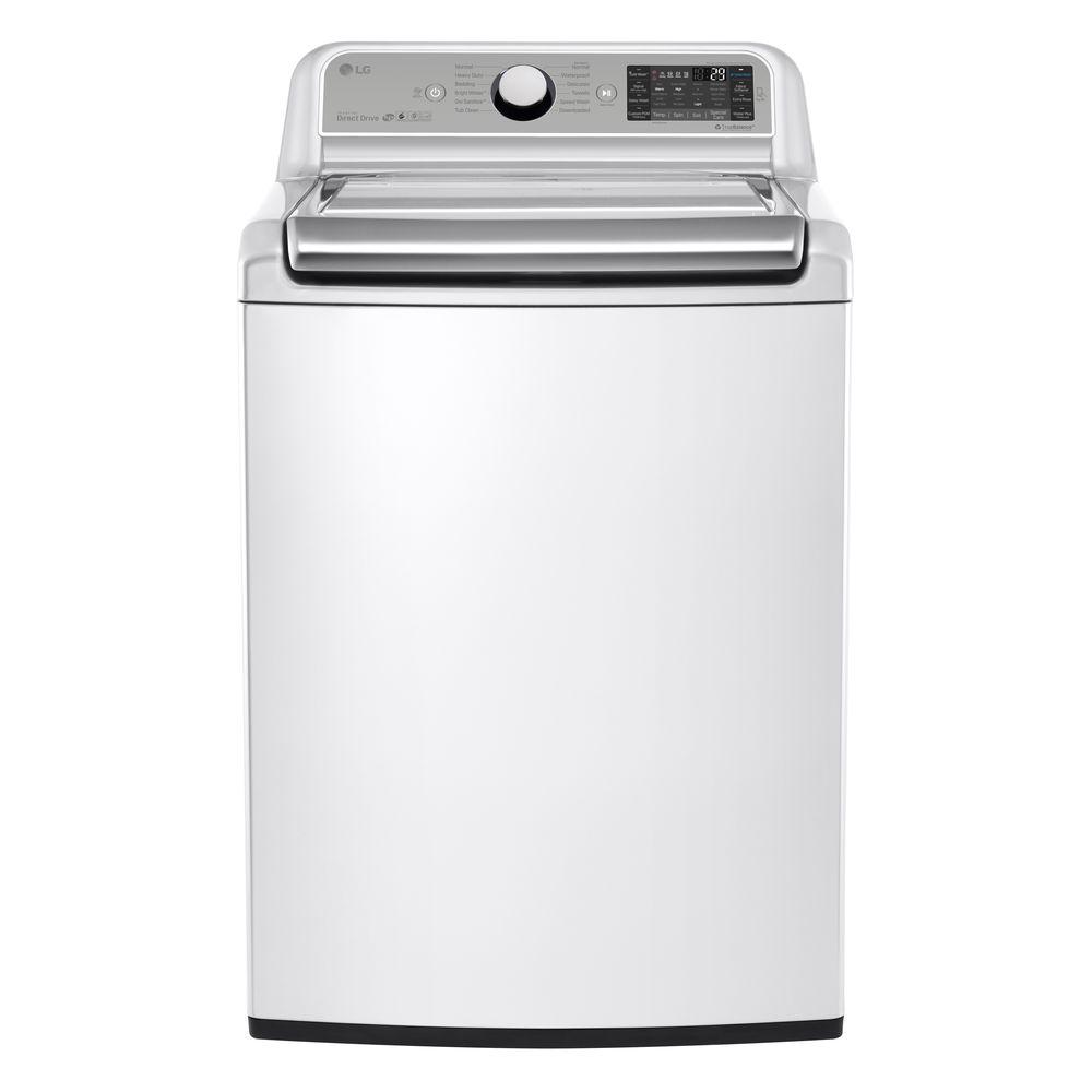 Lg Electronics 5 2 Cu Ft High Efficiency Top Load Washer In White Lg Electronics 5 2 Cu Ft High Efficiency Top Load Washer In White With Turbo