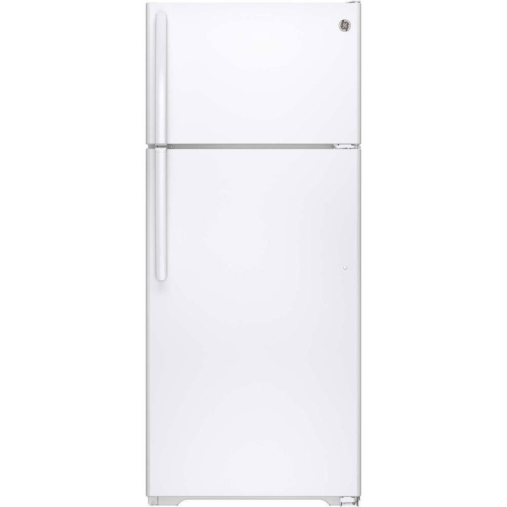 GE 17.5 cu. ft. Top Freezer Refrigerator in WhiteGTS18GTHWW The Home