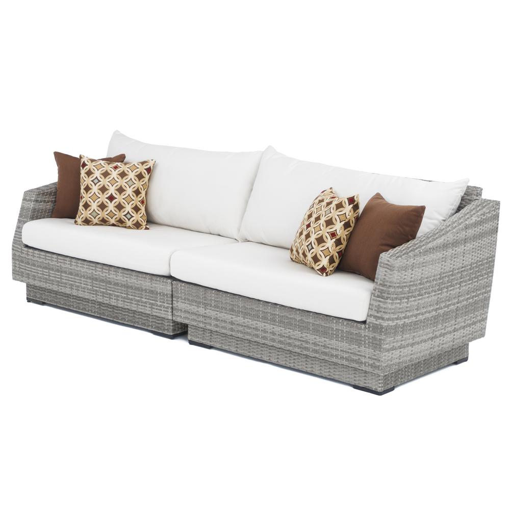 RST Brands Cannes 2Piece AllWeather Wicker Patio Sofa with Sunbrella