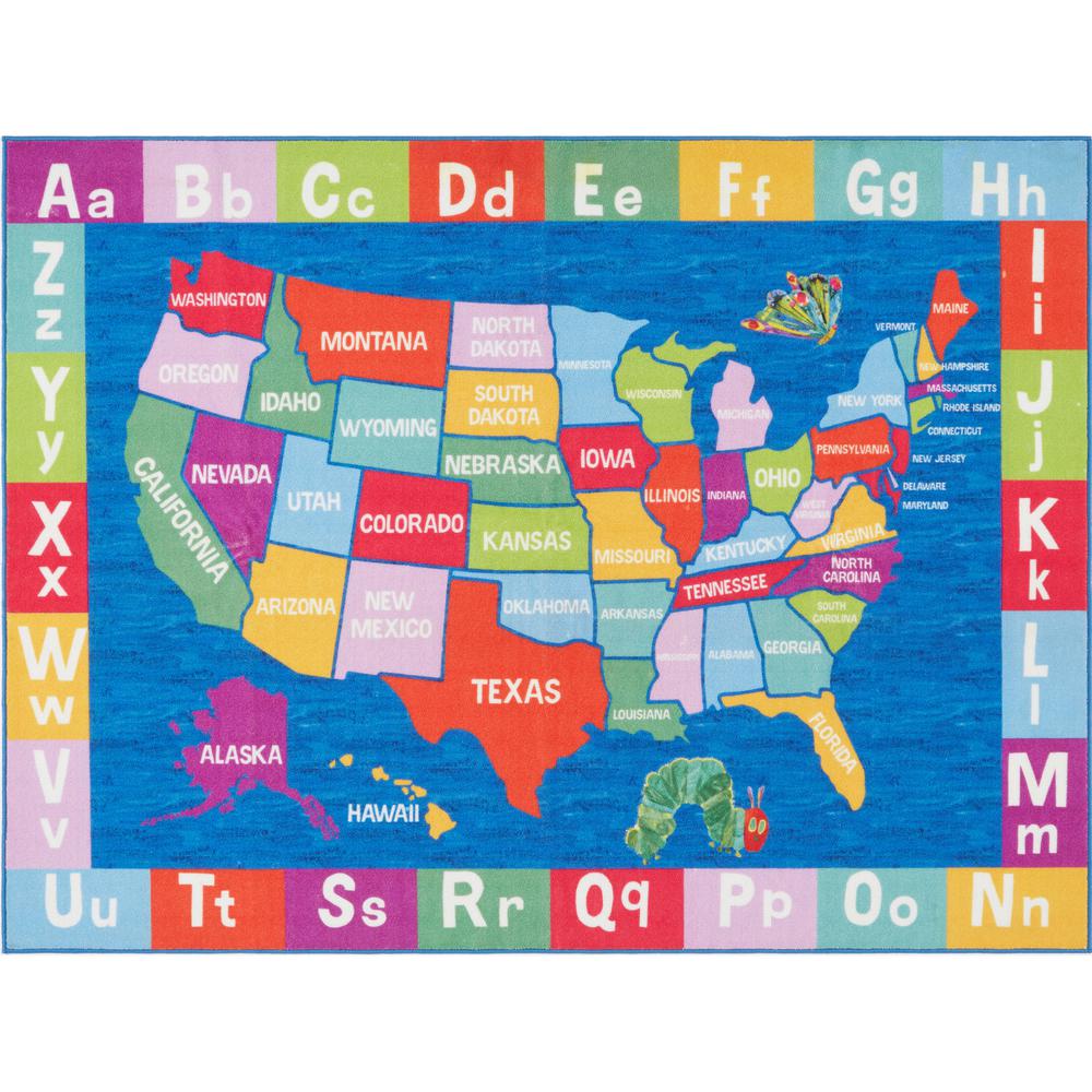 Home Dynamix Elementary Us Map Multi 6 Ft 6 In X 9 Ft 5 In