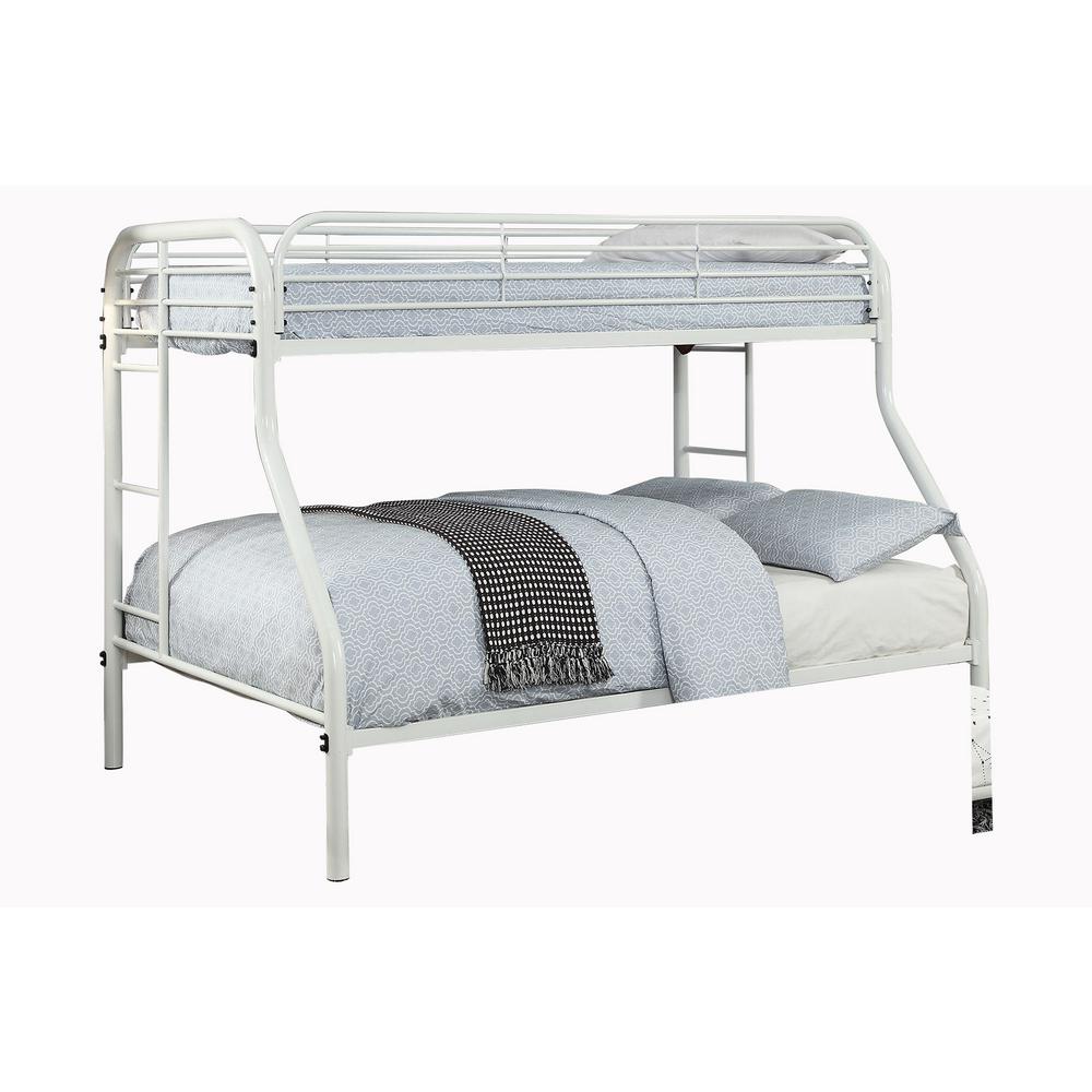 William S Home Furnishing White Opal Metal Twin Over Full