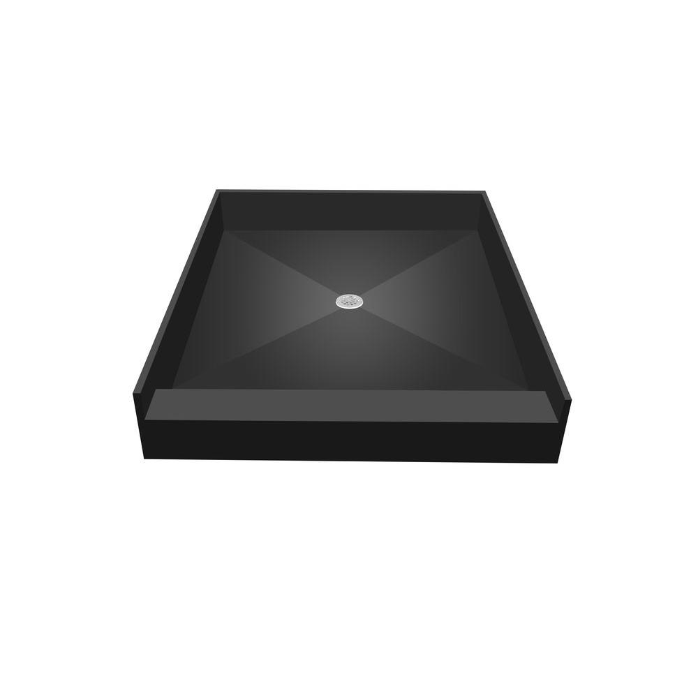 Tile Redi 48 in. x 37 in. Single Threshold Shower Base with Center Drain4837CPVC The Home Depot