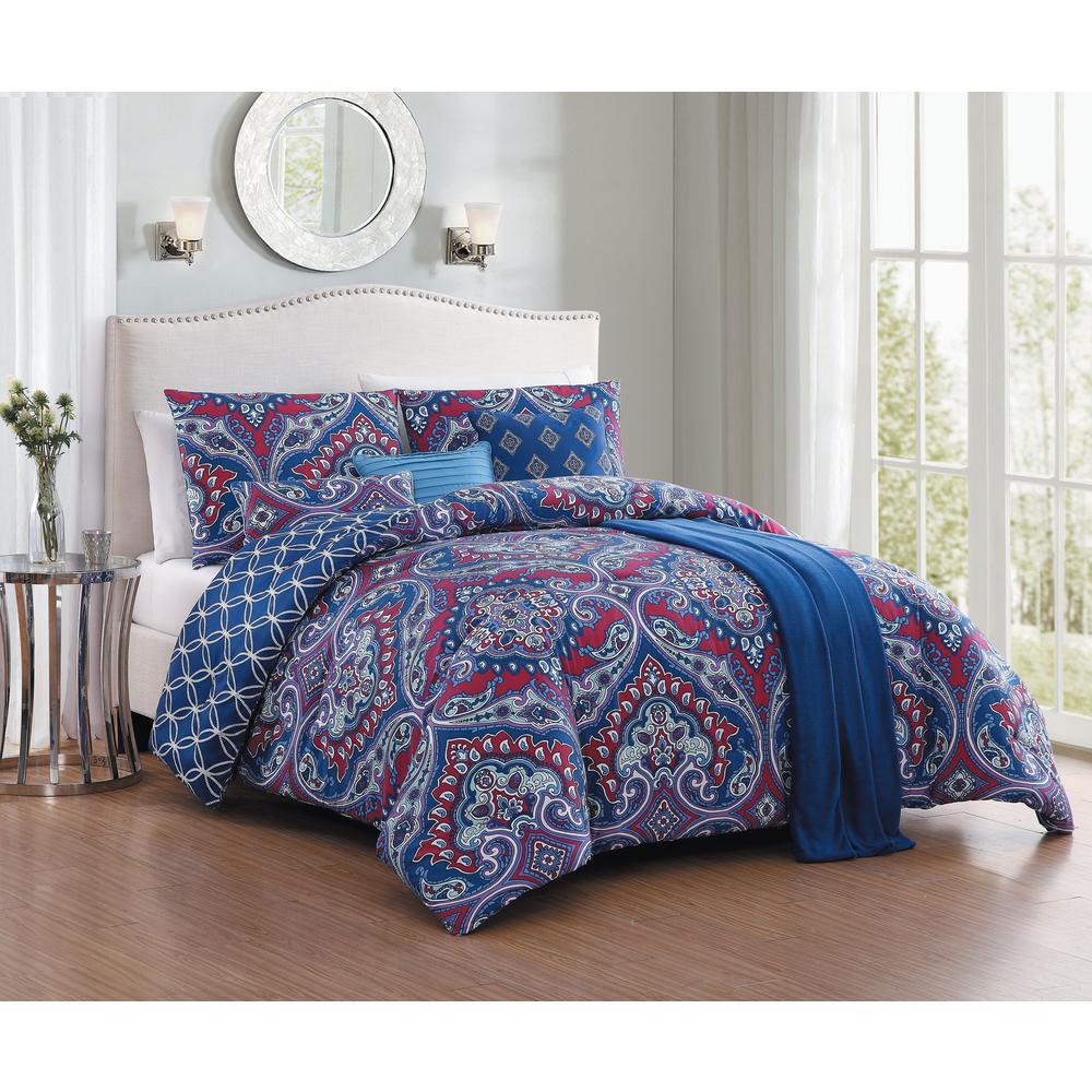 Tommy Bahama Raw Coast 4-Piece Blue Queen Comforter Set 221192 - The ...