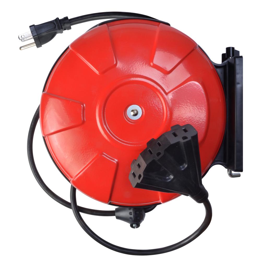 UPC 078693480065 product image for Woods Lighting Hardware 30 ft. 14/3 Cord Reel Power Station with 3 Grounded Outl | upcitemdb.com