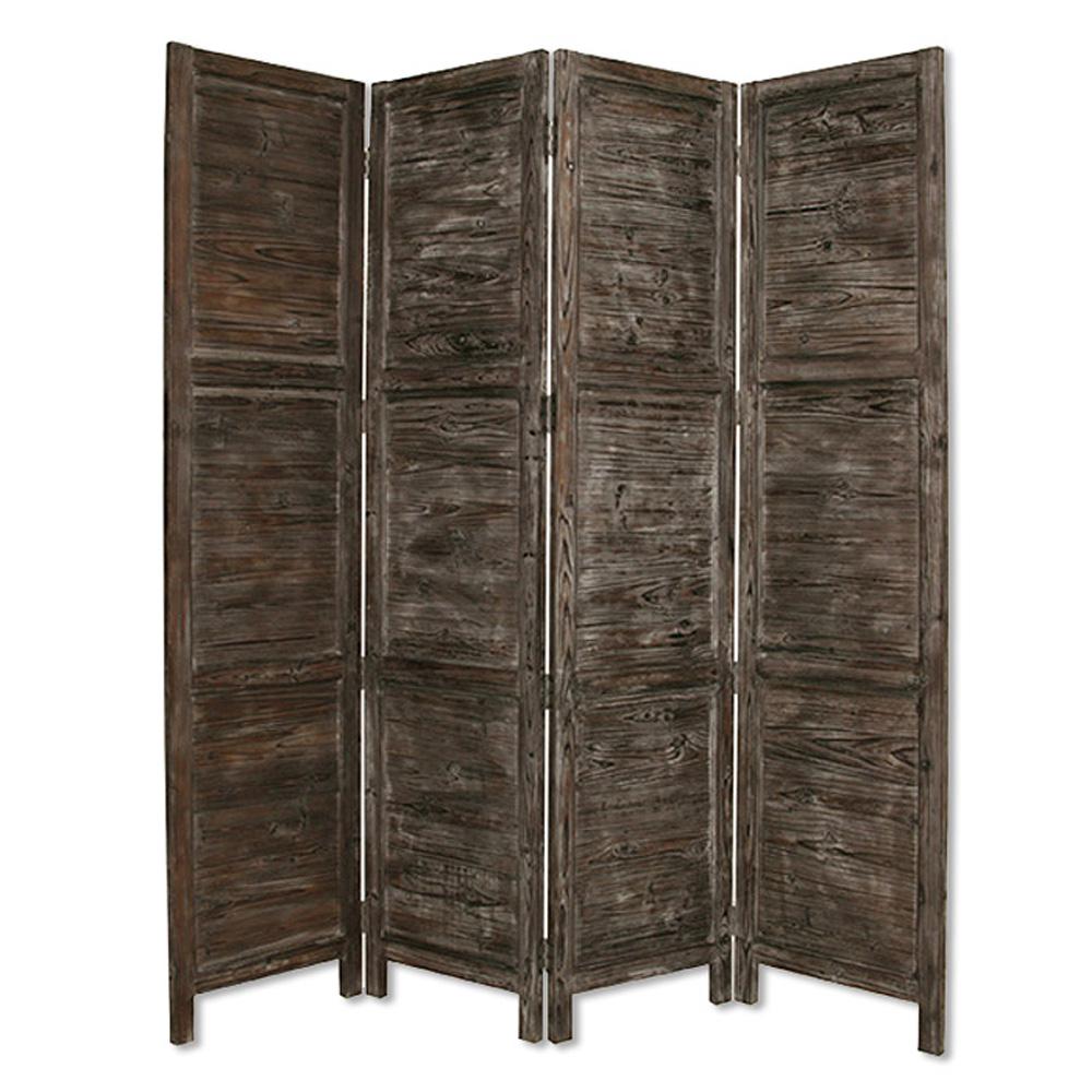 Nantucket 7 Ft Black 4 Panel Room Divider