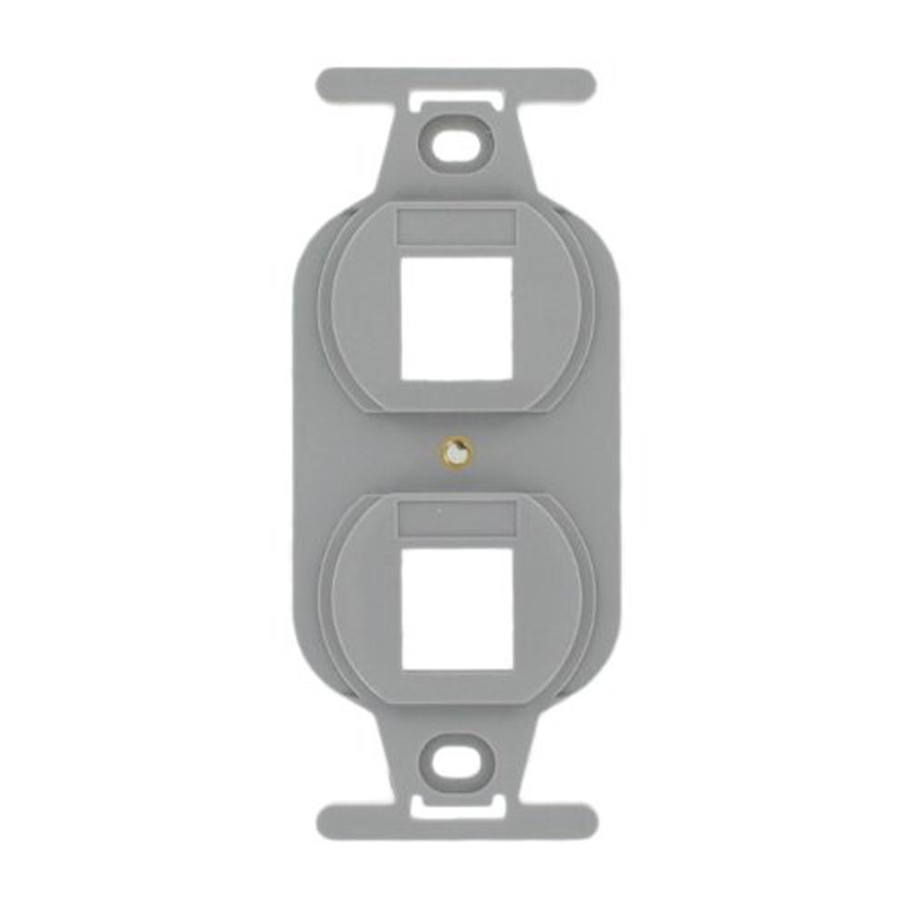 Leviton Gray 1Gang Audio/Video Wall Plate (1Pack)410872GP The
