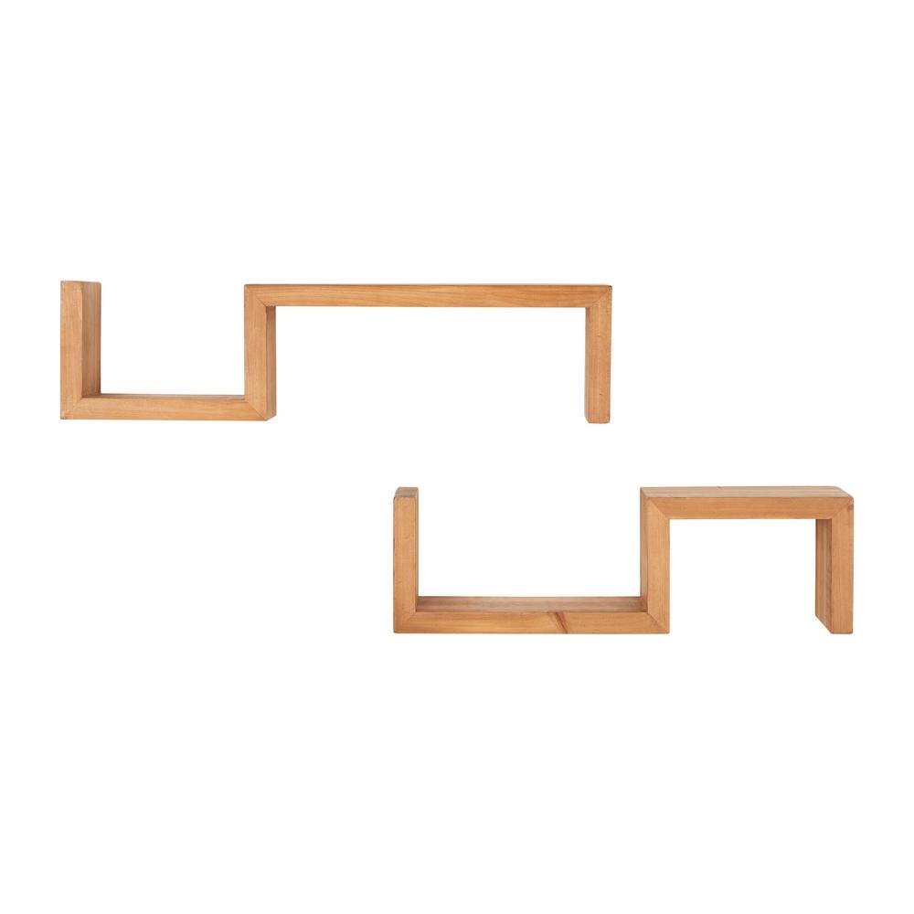 StyleWell 6 in. H x 24 in. W x 5 in. D StyleWell Natural Wood Wall