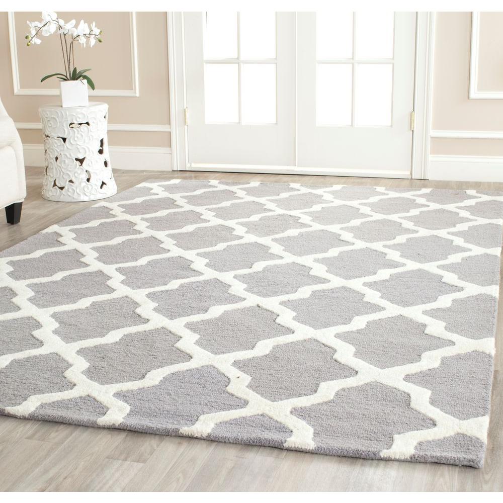 Safavieh Cambridge Silver/Ivory 6 ft. x 6 ft. Square Area RugCAM121D