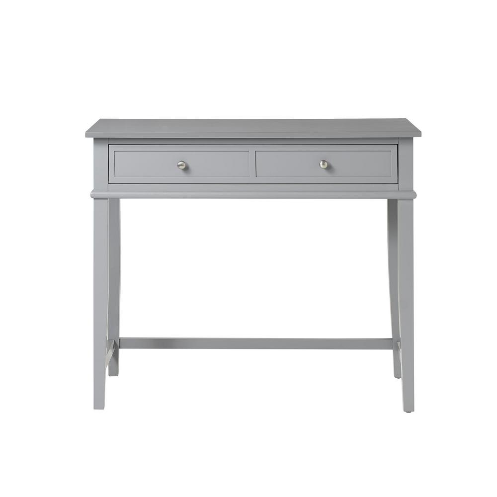 30 36 Gray Desks Home Office Furniture The Depot Queensbury Gray Writing Desk