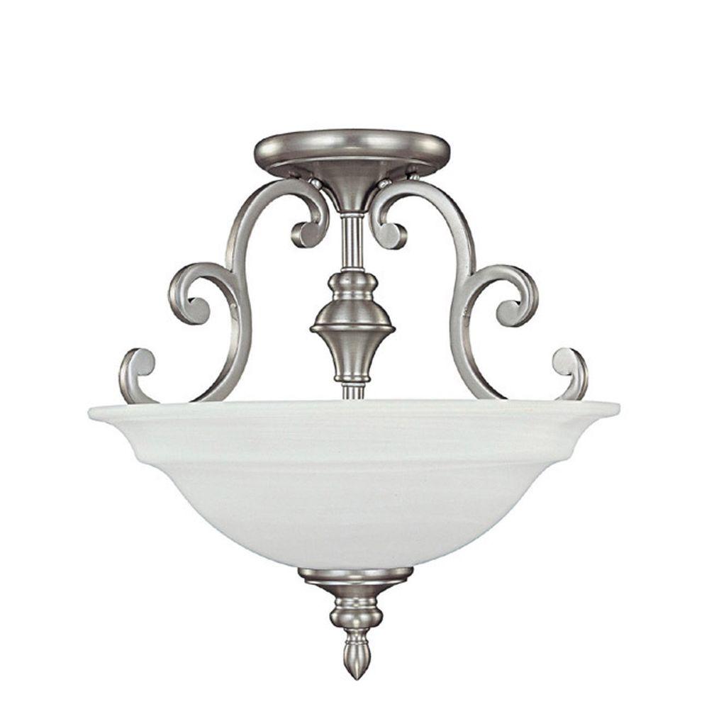 Filament Design 3-Light Matte Nickel Semi-Flush Mount ...