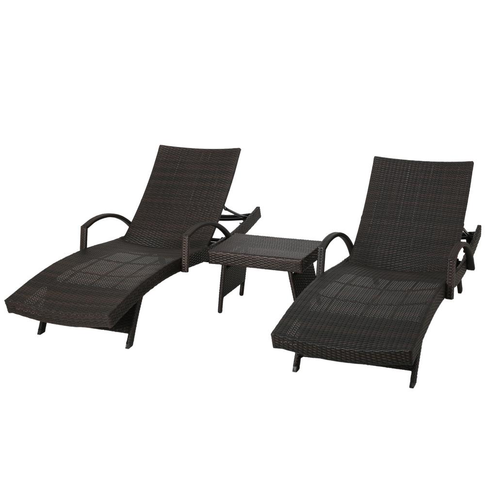 Noble House M Multi Brown 3 Piece Wicker Outdoor Chaise Lounge 9254 The Home Depot - Marrin Outdoor Grey Wicker Chaise Lounge Chairs Set Of 2 Noble House M Multi Brown 3 Piece Wicker Outdoor Chaise Lounge 9254 The Home Depot - Marrin Outdoor Grey Wicker Chaise Lounge Chairs Set Of 2