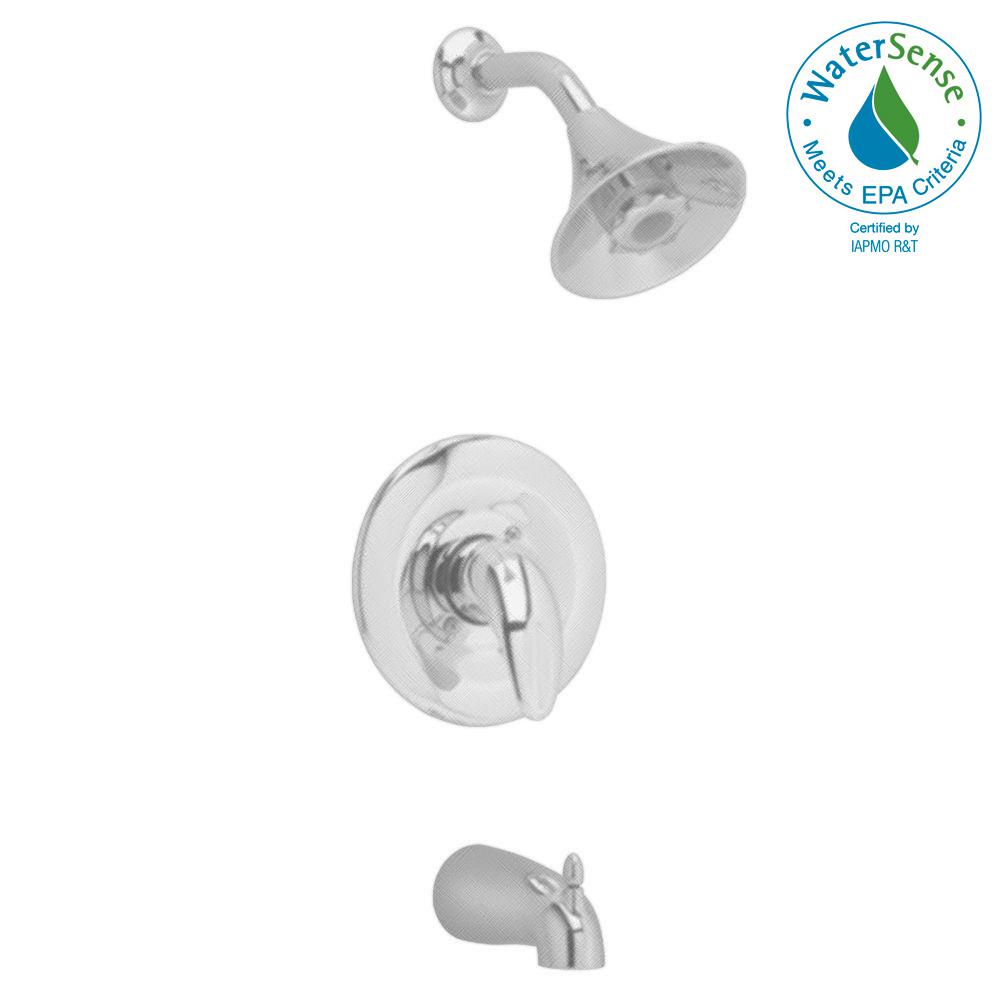 Satin Nickel Flange and Arm American Standard T038501.295 Tropic Shower Only Trim Kit with Showerhead