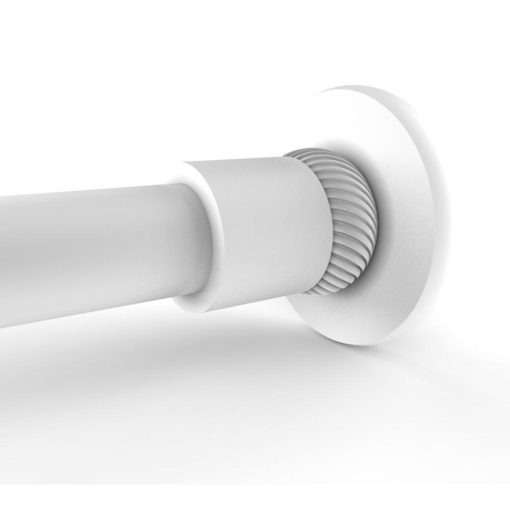 Allied Br Skyline Collection Shower Curtain Rod Brackets With Twist Accents In Matte White Allied Br Skyline Collection Shower Curtain Rod Brackets With Twist Accents In Matte White