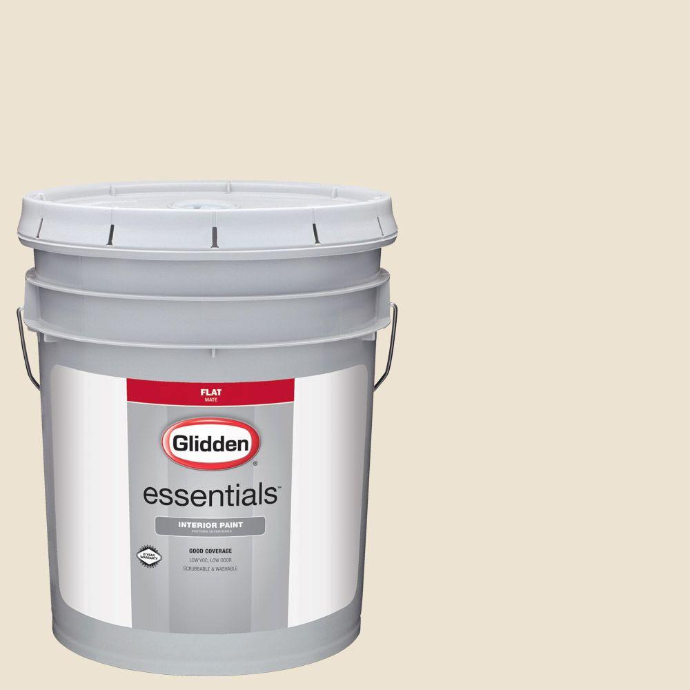 Glidden Essentials 5 Gal Hdgwn31 Elegant Ivory Cream Flat Interior Glidden Essentials 5 Gal Hdgwn31 Elegant Ivory Cream Flat Interior Paint