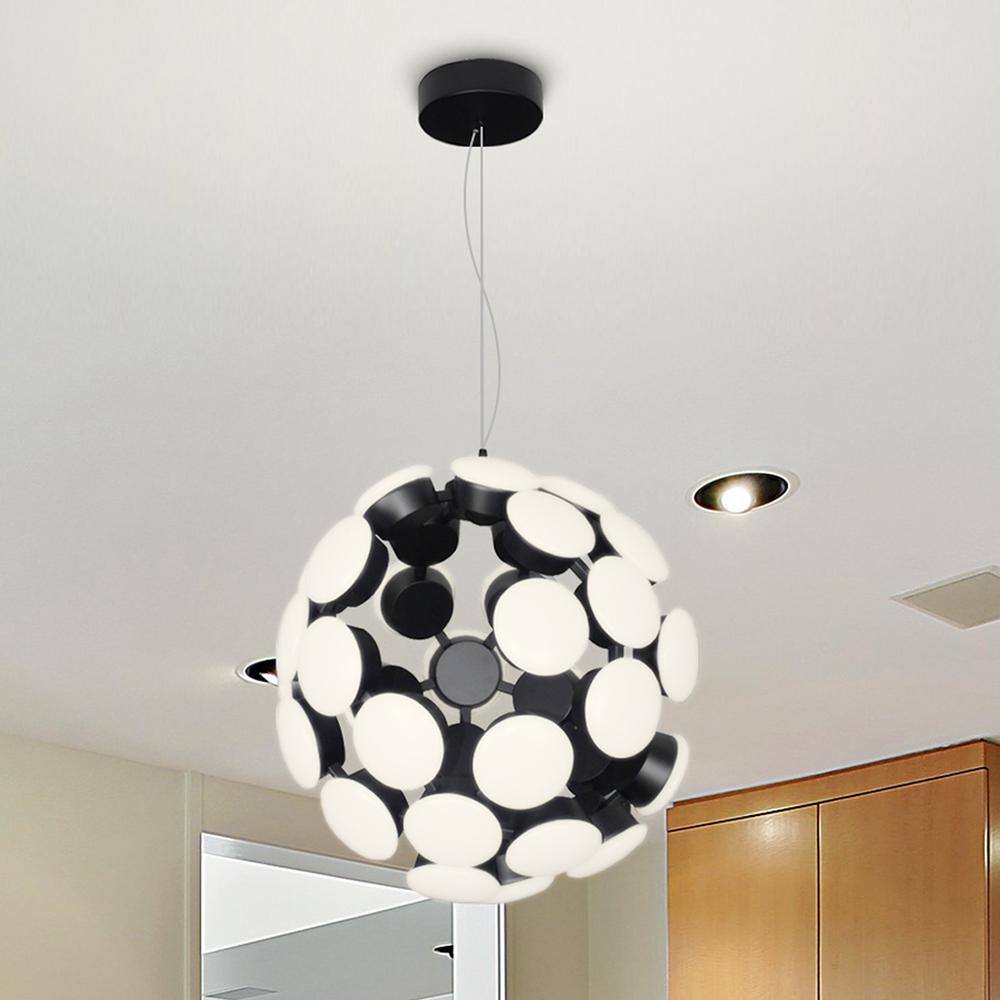 Vonn Lighting Chandeliers The Home Depot 67 Watt Black Integrated Led Chandelier