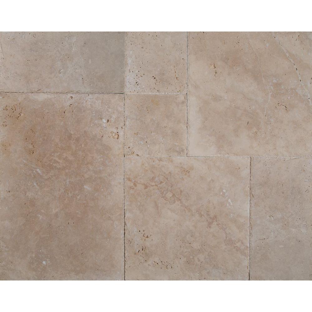 Ivory Travertine Tile Natural Stone The Home Depot Ivory Onyx Pattern Honed Unfilled Chipped Travertine Floor And Wall Tile 5 Kits