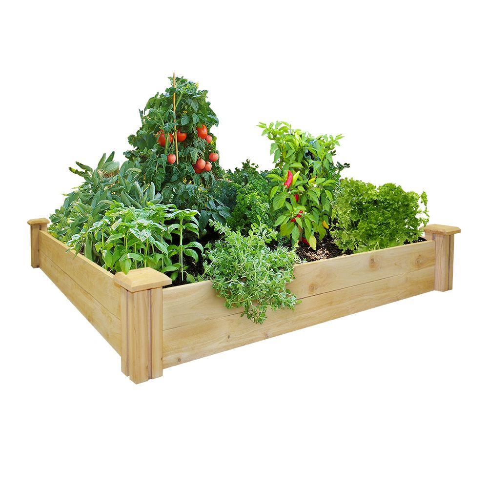 Greenes Fence 48 in. x 48 in. Cedar Raised Garden Bed-RC 4C4 - The ...