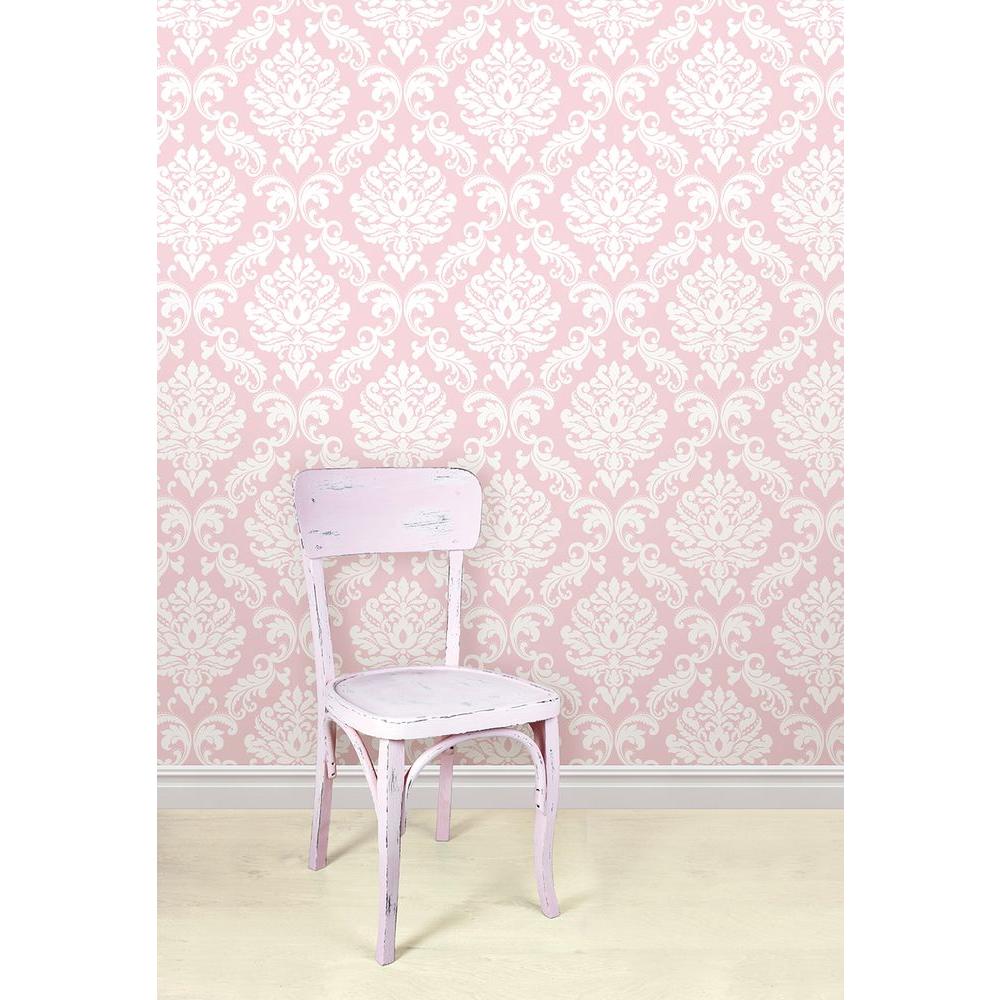 Nuwallpaper Pink Ariel Pink Wallpaper Sample Nu1397sam The Home Depot