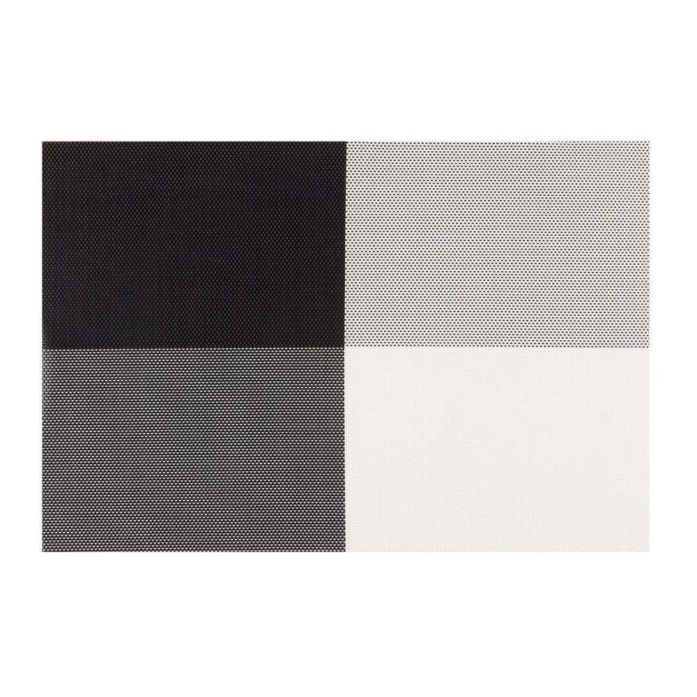 Kraftware Everytable 4 Corners Black And White Placemats Set Of 12 Kraftware Everytable 4 Corners Black And White Placemats Set Of 12 42037 The Home Depot