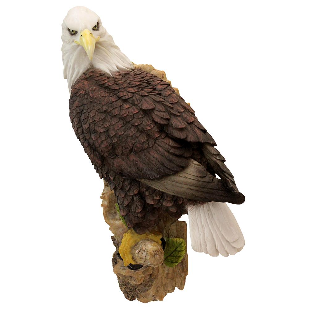 Outdoor AMERICAN BALD EAGLE WALL SCULPTURE Garden Tree Statue Patriotic Bird Art