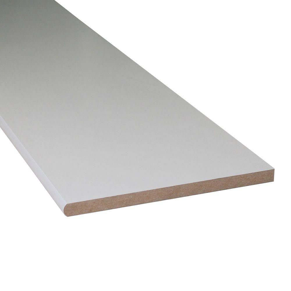 Primed MDF Board (Common: 11/16 in. x 3-1/2 in. x 10 ft.; Actual ...