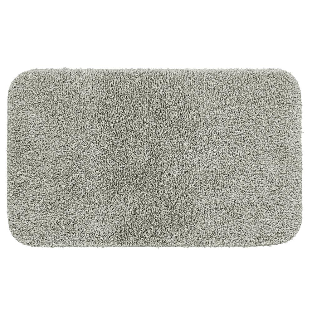 0 38 Dark Bath Mats The Home Depot Basic Bath 19 5 In X 32 Nylon Mat Gray