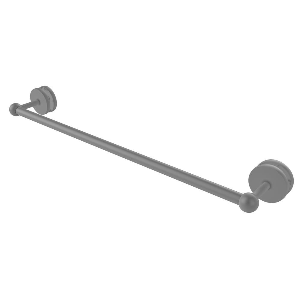 Allied Brass Prestige Skyline Collection 24 in. Shower Door Handle Towel Bar in Matte GrayP1000