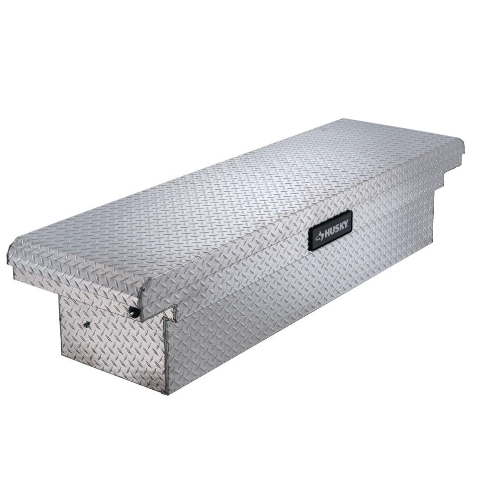 Husky 71.36 Diamond Plate Aluminum Full Size Crossbed Truck Tool Box