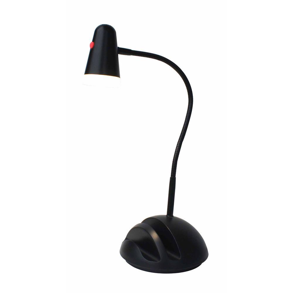 Adesso 16 in. Black LED Desk Lamp with Charging Station AL51041 - The Home Depot