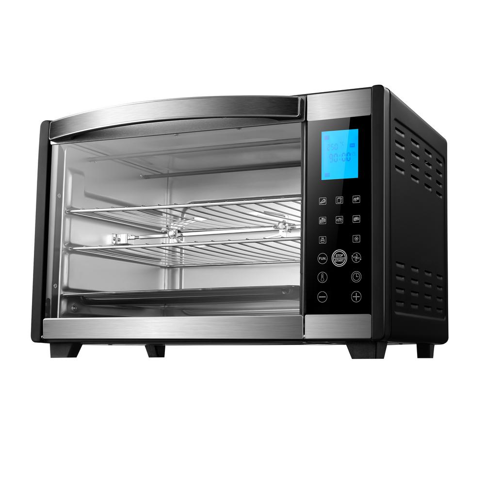 Emerson 6Slice, Black and Stainless, Convection and Rotisserie Counter