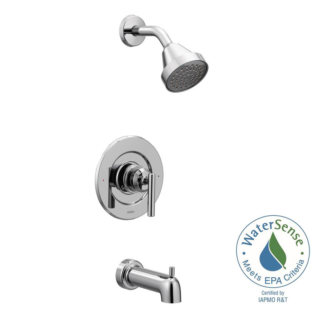 Moen Gibson 1 Handle Posi Temp Tub And Shower Faucet Trim Kit In Chrome Valve Not Included