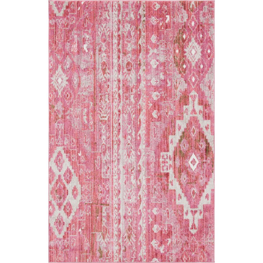 Unique Loom Basilica Malasana Pink 5 Ft X 8 Area Rug 3143083 Unique Loom Basilica Malasana Pink 5 Ft X 8 Area Rug