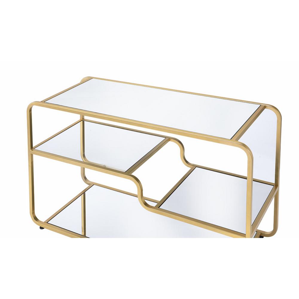 Acme Furniture Astrid Gold And Clear Glass Tv Stand 91395 The Home Acme Furniture Astrid Gold And Clear Glass Tv Stand 91395 The Home Depot