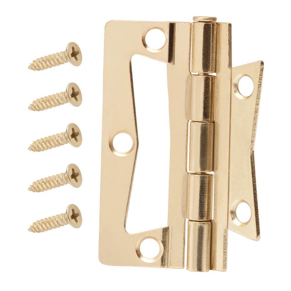 Brass Surface Mount Door Hinges Door Hardware The Home Depot