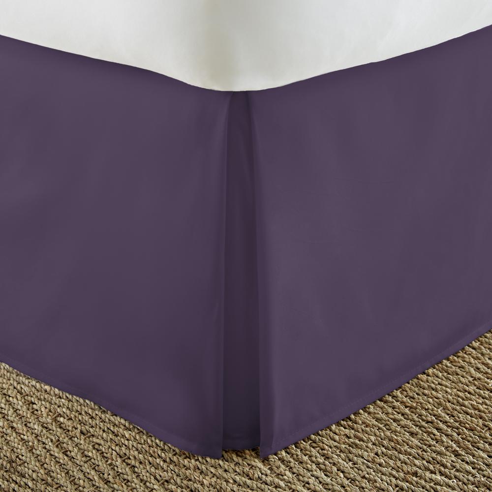 Becky Cameron Pleated Dust Ruffle Purple King Performance Bed Skirt Becky Cameron Pleated Dust Ruffle Purple King Performance Bed Skirt Ieh Bdsk Pu The Home Depot