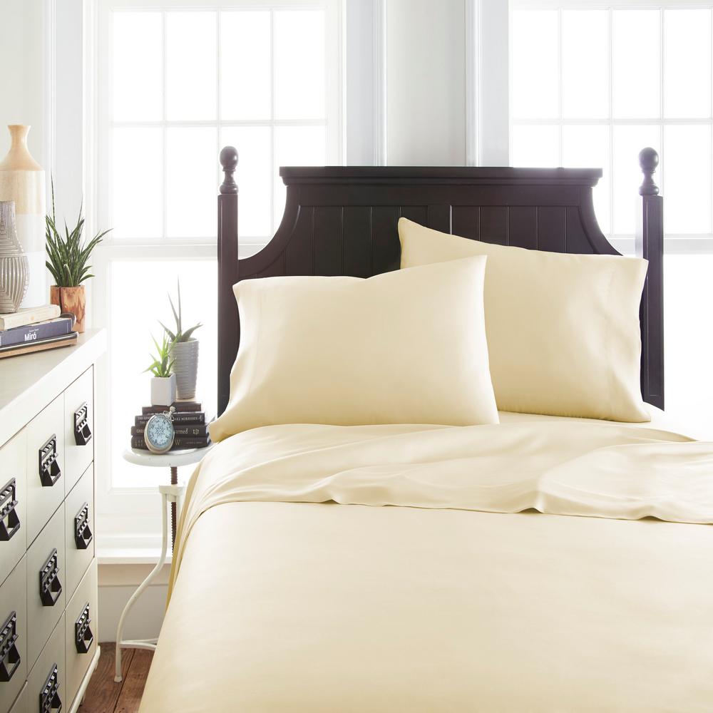 Becky Cameron Bamboo 4 Piece Ivory California King Bed Sheet Set Ieh Becky Cameron Bamboo 4 Piece Ivory California King Bed Sheet Set Ieh 4pc Bam Ck Iv The Home Depot