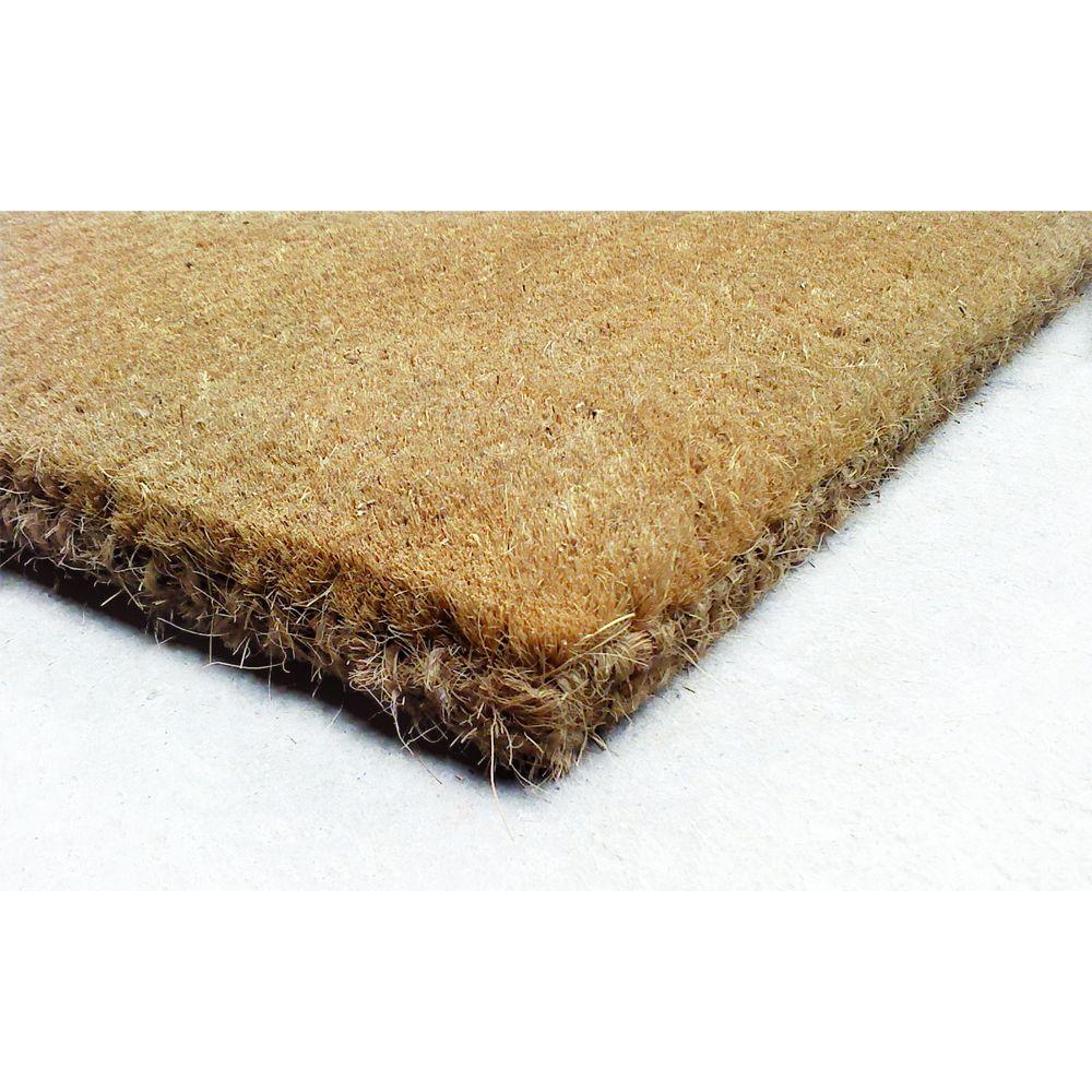 Nedia Home No Border Plain 30 In X 48 In Coir Door Mat O2100